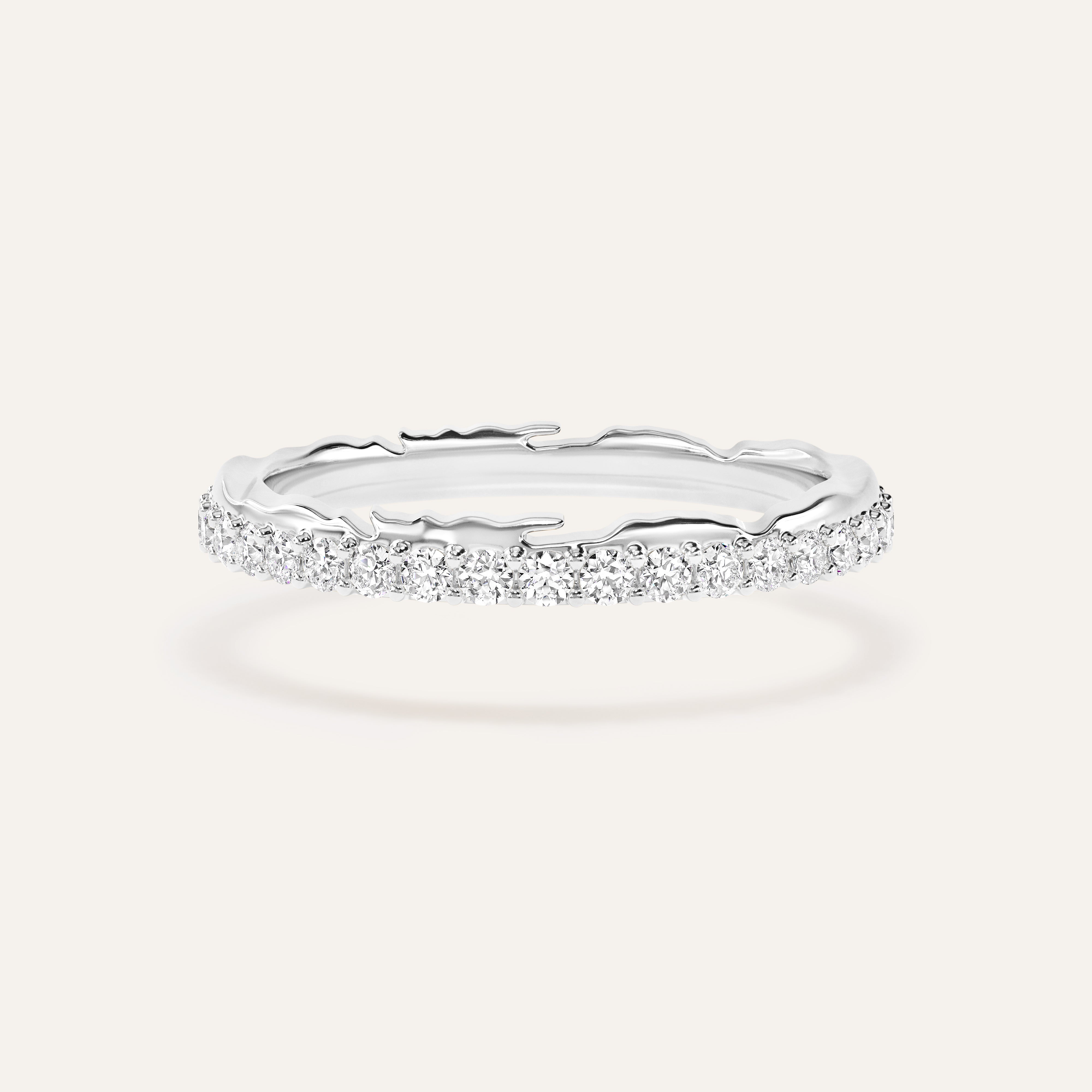 Broken Edge Eternity Band White Gold