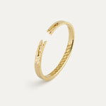 Signature Broken Wide Cuff Bracelet with Diamonds