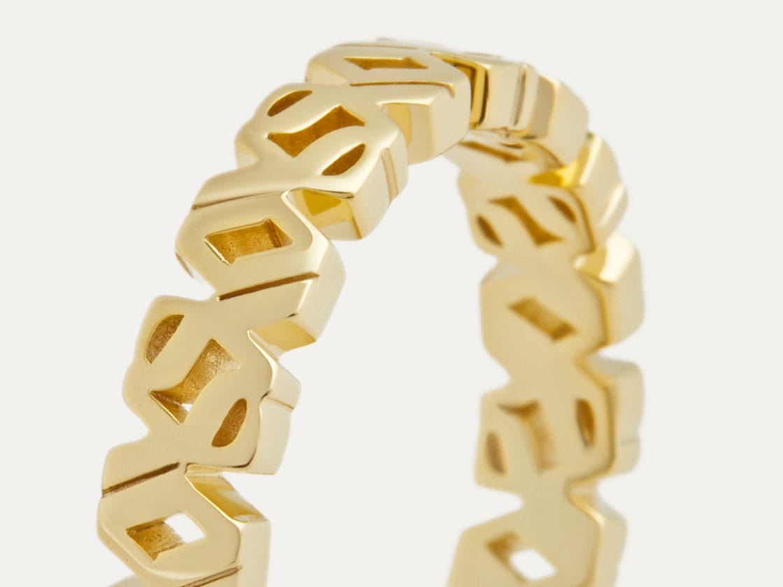detail of gold jewelry