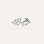 Broken Pear Ring with Diamond