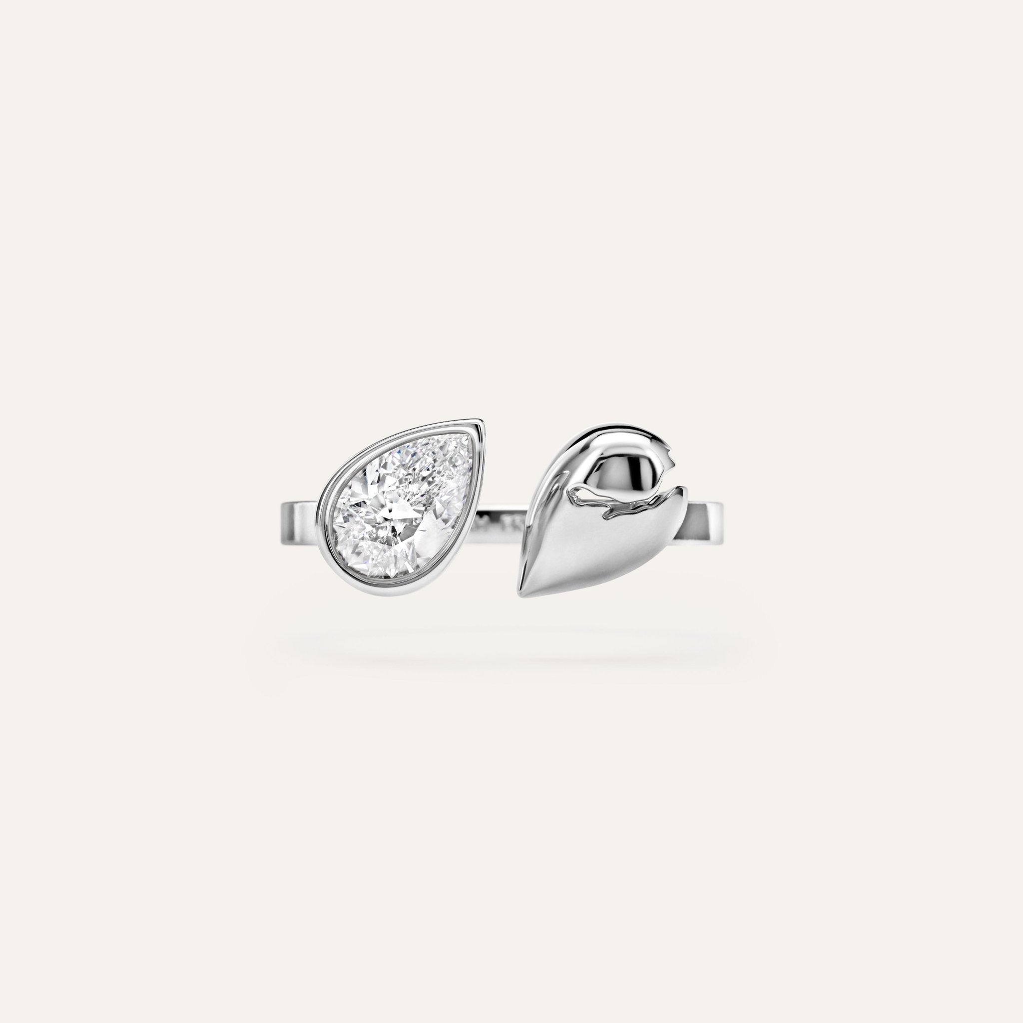 Diamond earring on a light gray background