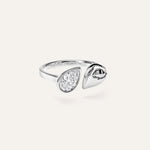 Broken Pear Ring with Diamond