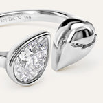 Broken Pear Ring with Diamond