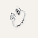 Broken Pear Ring with Diamond