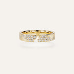 Broken Single Band Ring with Diamonds