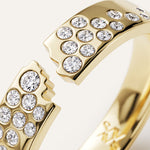 Broken Single Band Ring with Diamonds