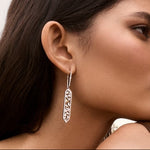 Emergence Mixed Shape Diamond Drop Earrings White Gold