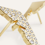 Broken Crossover Mismatch Stud Earrings