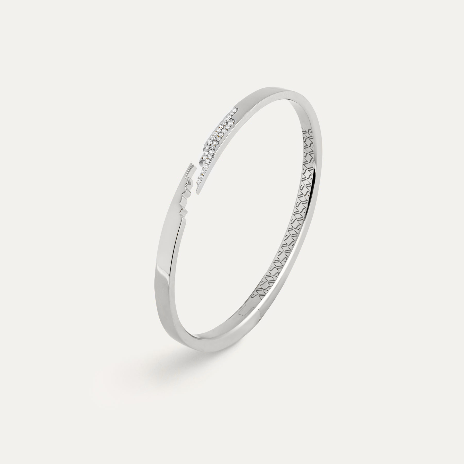 Signature Broken Narrow Cuff Bracelet