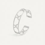 Emergence Open Cuff Bracelet White Gold