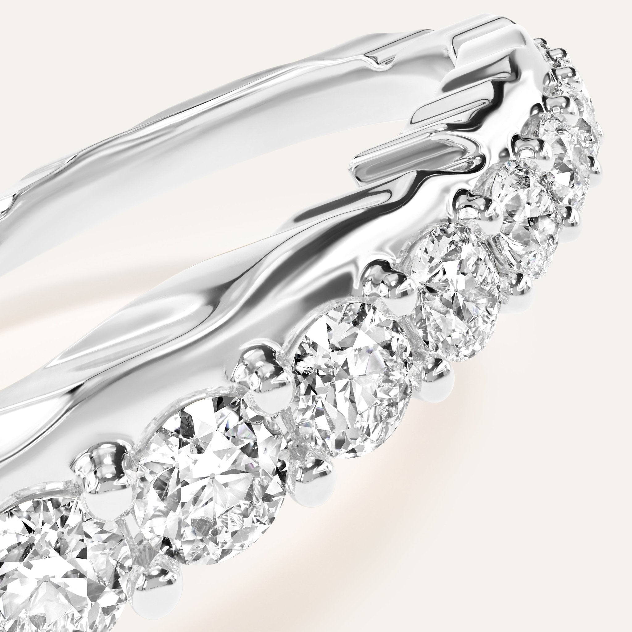 Broken Edge Eternity Band White Gold