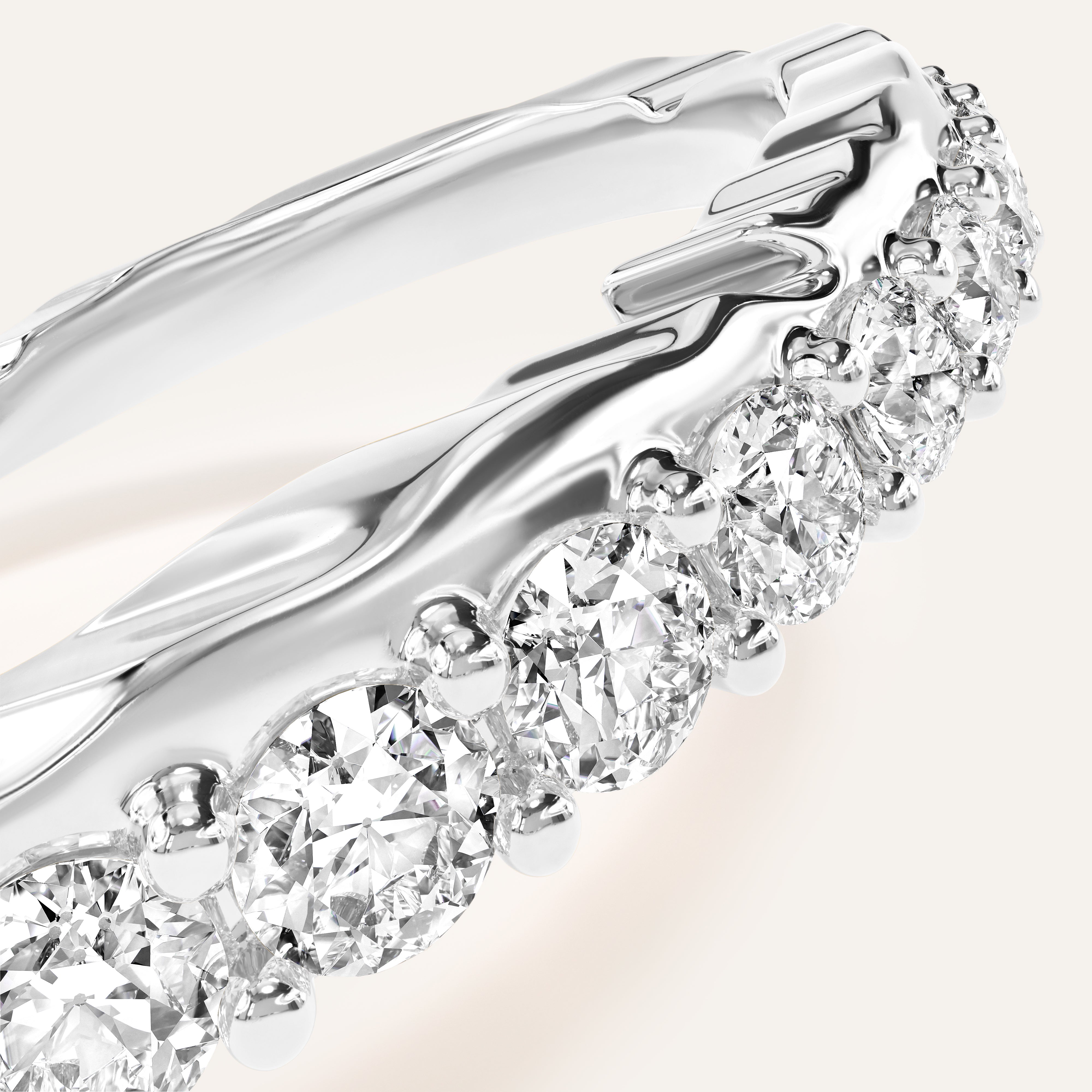 Broken Edge Eternity Band White Gold