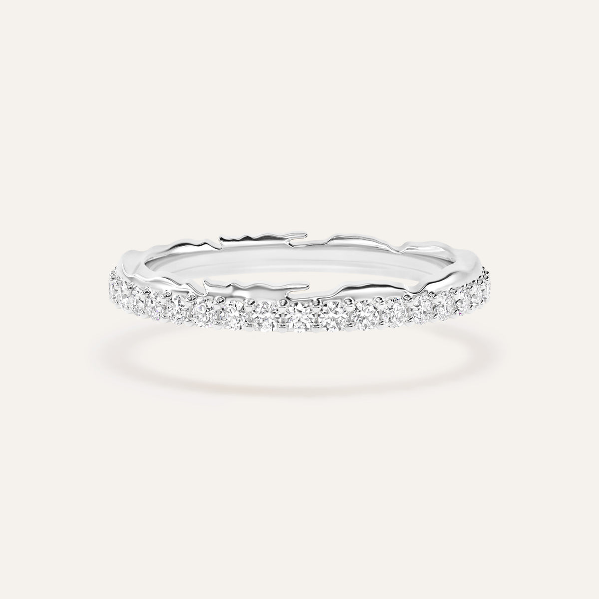 Broken Edge Eternity Band White Gold