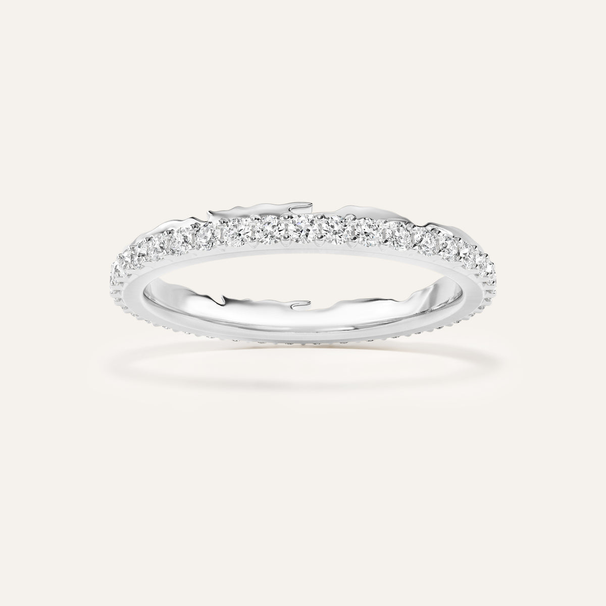 Broken Edge Eternity Band White Gold