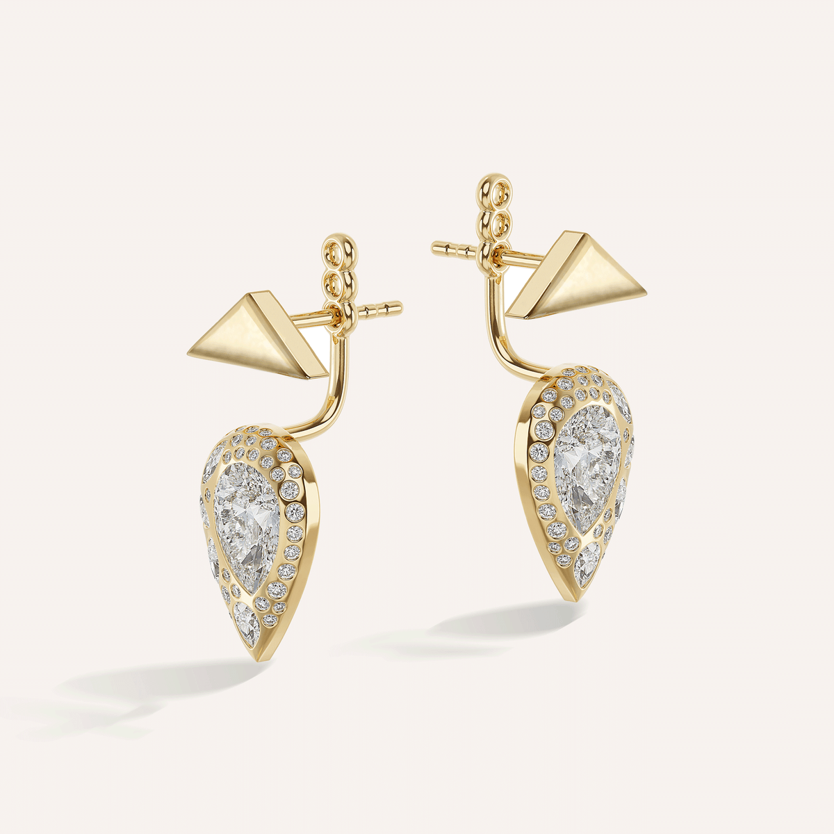 Emergence Diamond Pear Jacket Studs