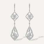 Emergence Two-Tier Chandelier Earrings White Gold