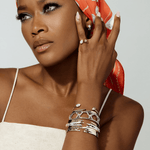 Emergence Open Cuff Bracelet White Gold