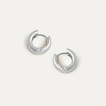 Emergence Huggie Hoops with Diamonds