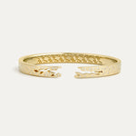 Signature Broken Wide Cuff Bracelet with Diamonds