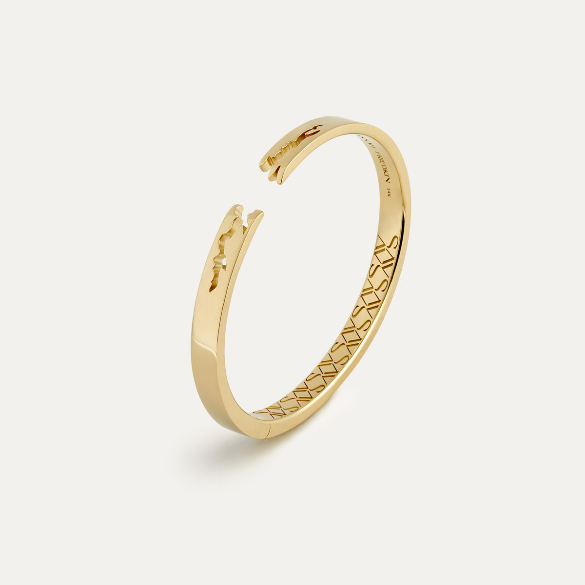 Signature Broken Wide Cuff Bracelet