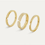 Broken Set of 3 Stacking Rings with Diamonds