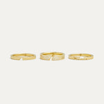 Broken Set of 3 Stacking Rings with Diamonds