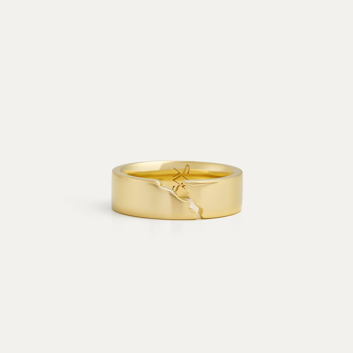 Broken Wide Band Ring