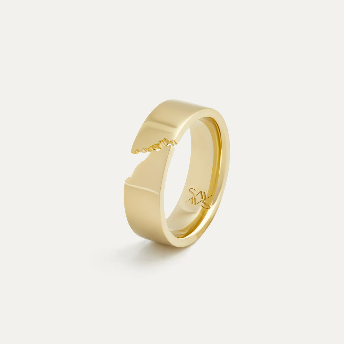 Broken Wide Band Ring