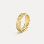 Broken Wide Band Ring with Diamond