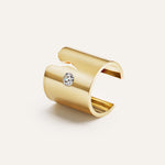Broken Ear Cuff with Diamond