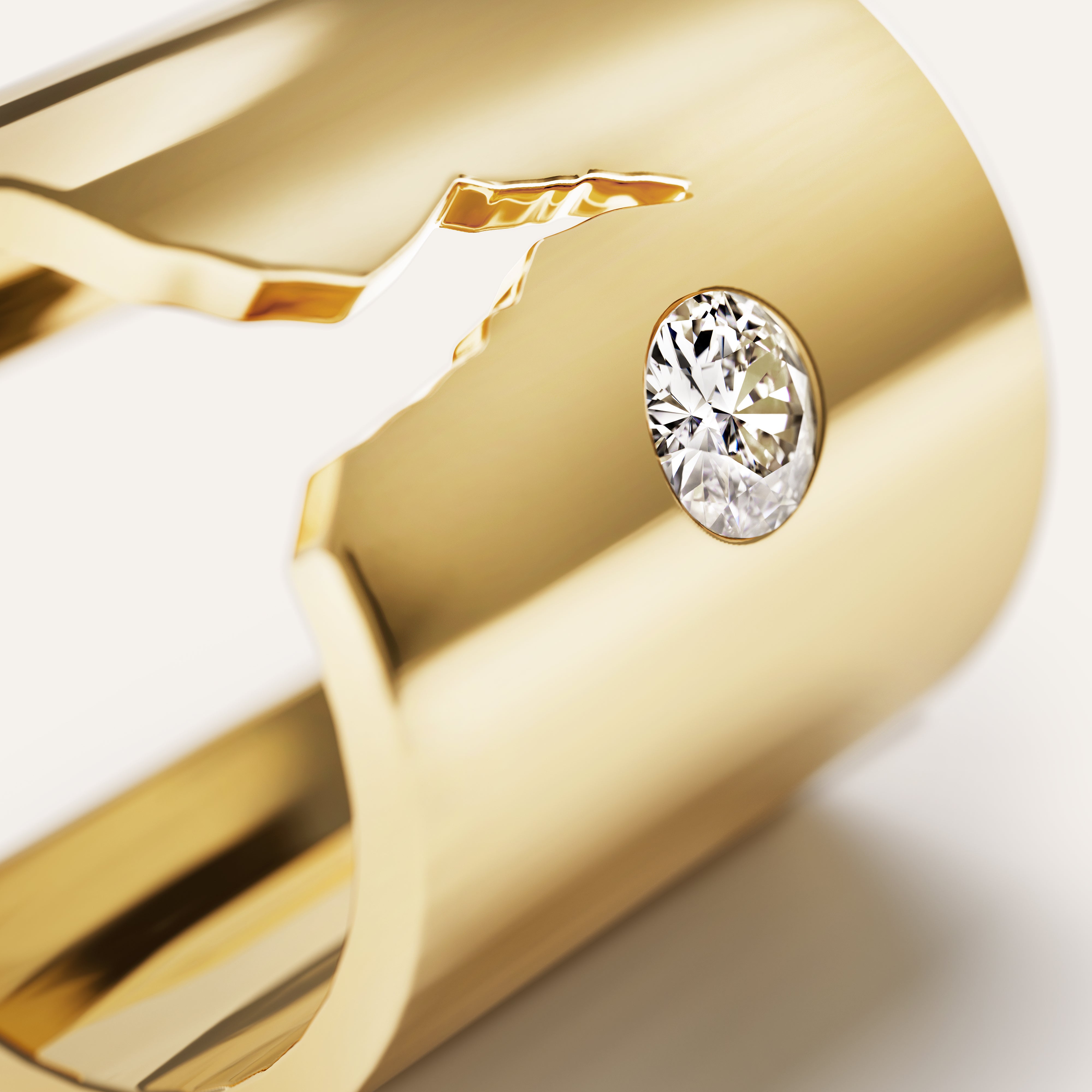 Broken Ear Cuff with Diamond