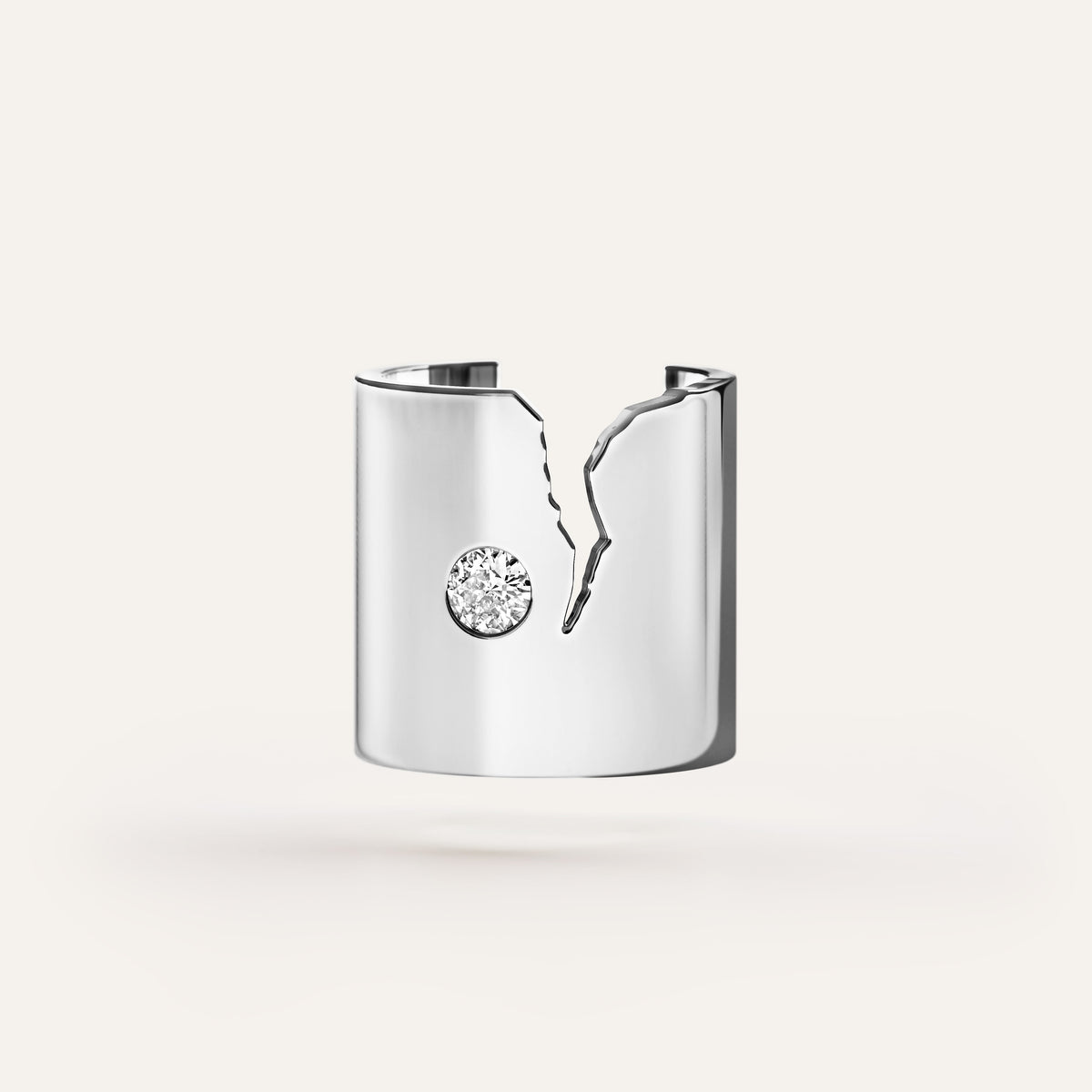 Broken Ear Cuff with Diamond