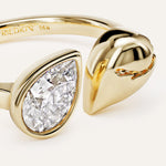 Broken Pear Ring with Diamond