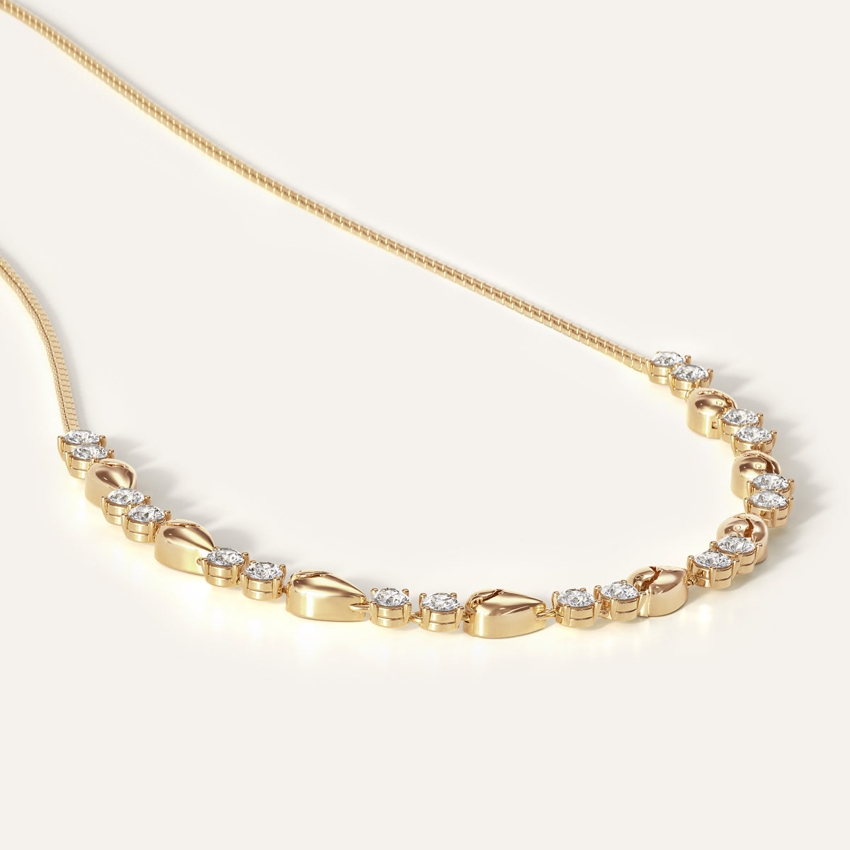 Broken Half Tennis Necklace