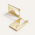 Broken Rectangle Hoop Earrings