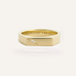 Broken Signet Ring with Diamonds