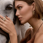 Broken Pear Diamond Choker