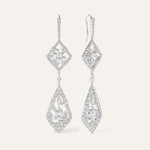 Emergence Two-Tier Chandelier Earrings White Gold
