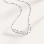 Emergence Crescent Necklace White Gold