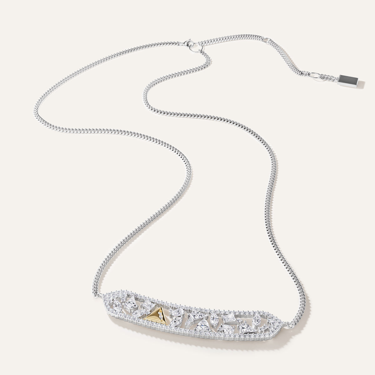 Emergence Crescent Necklace White Gold