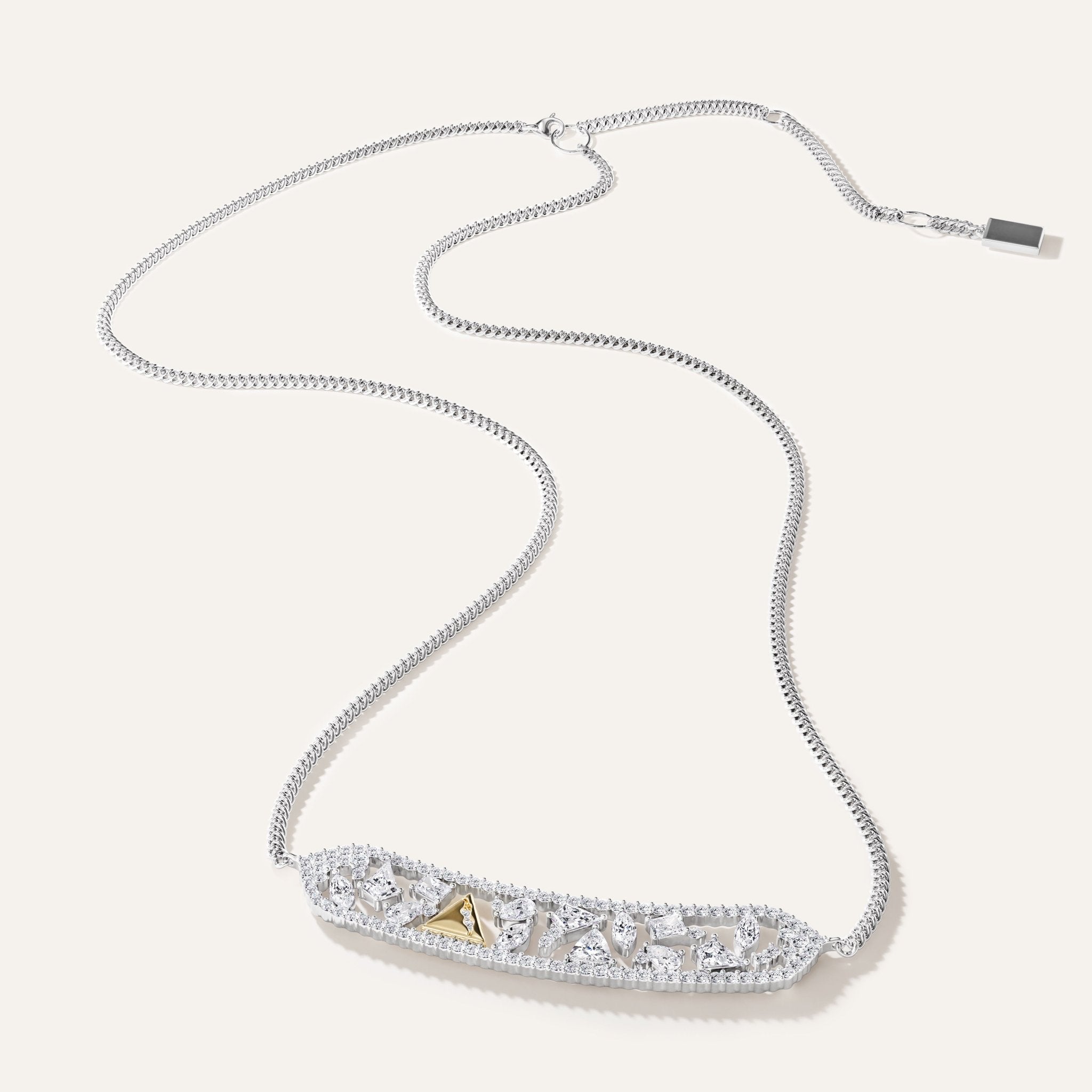 Emergence Crescent Necklace White Gold