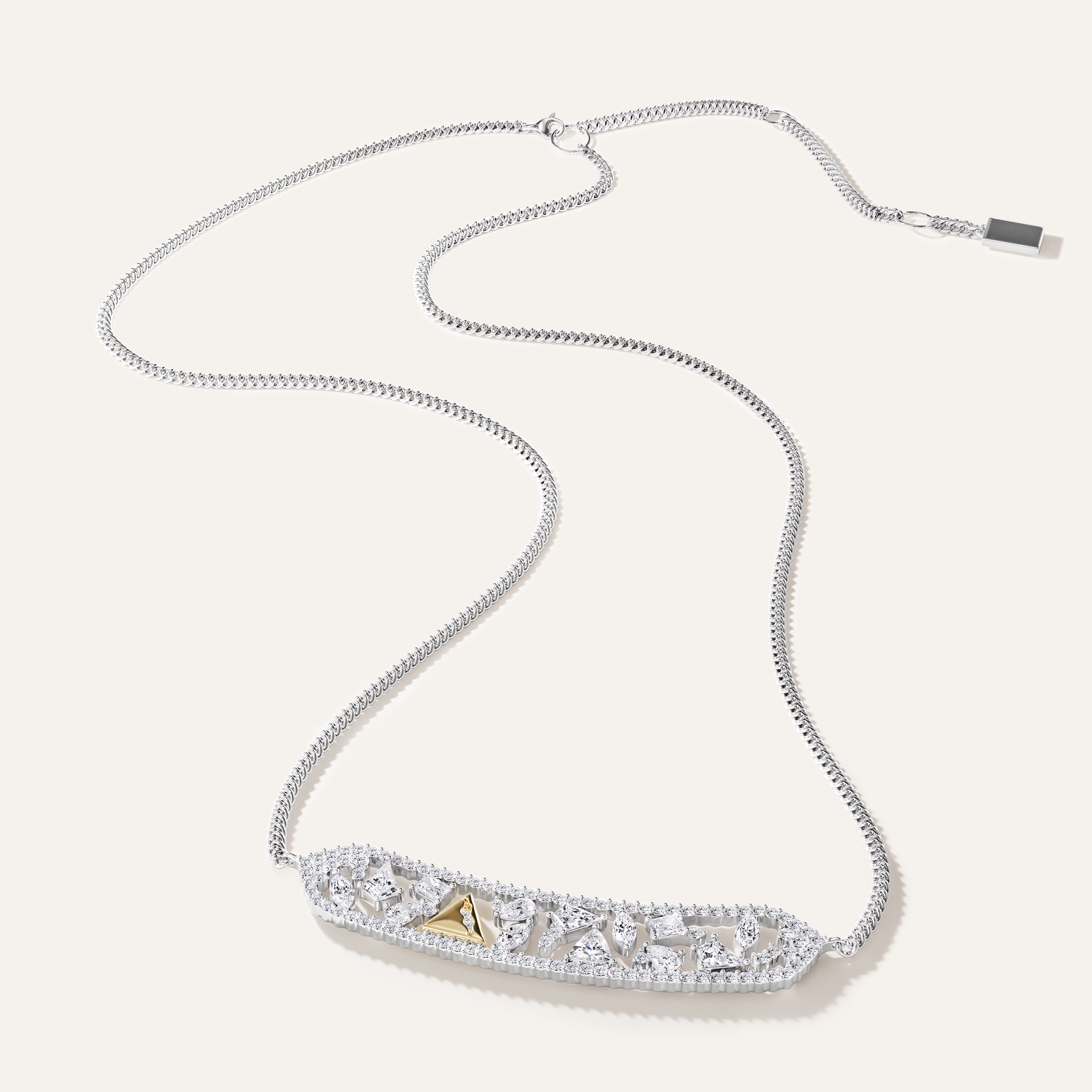 Emergence Crescent Necklace White Gold