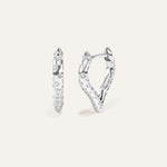 Emergence XS Wishbone Huggie White Gold